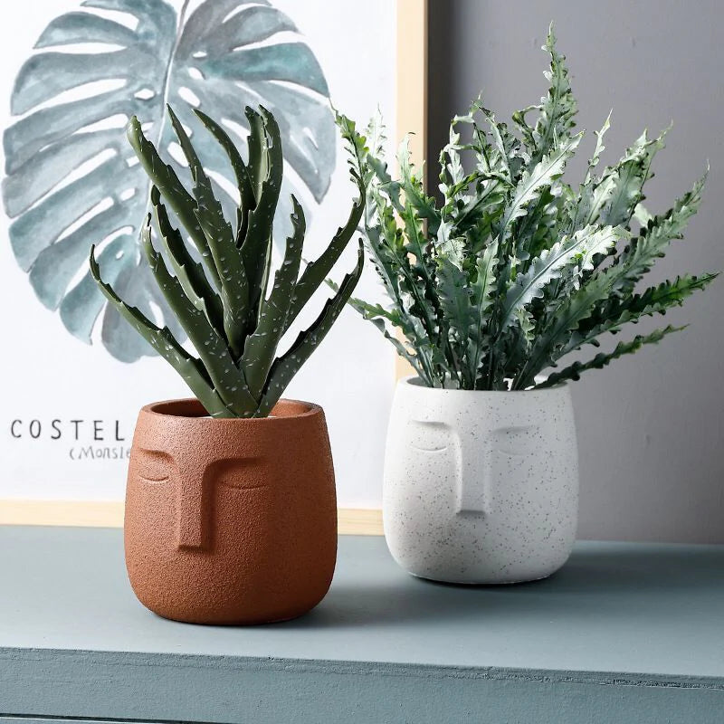 Visage Ceramic Planters