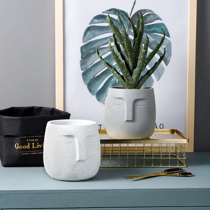 Visage Ceramic Planters