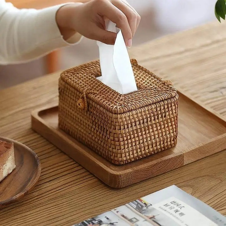 Arbor Rattan Tissue Box