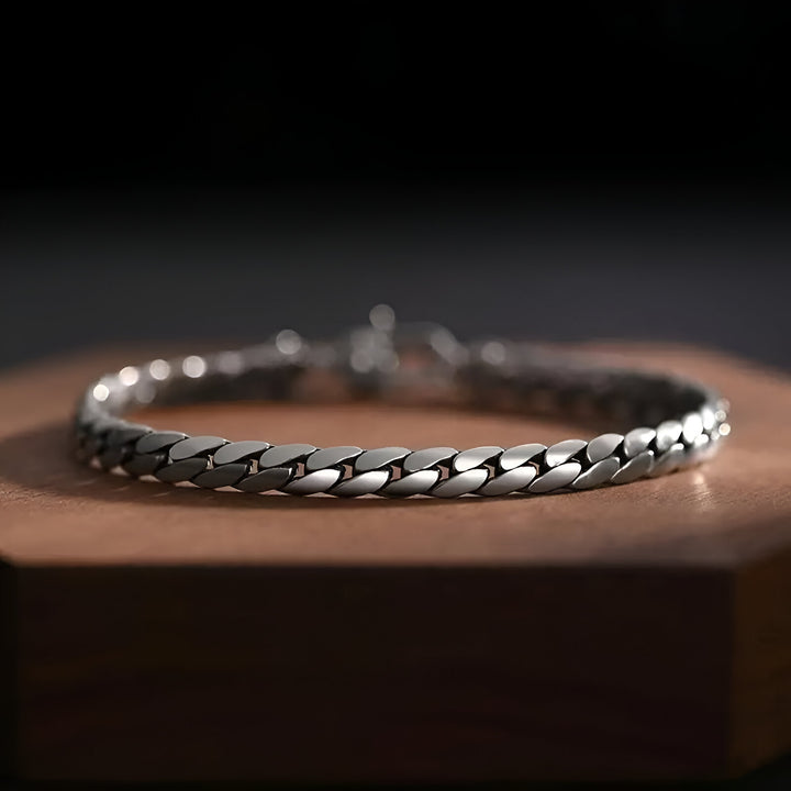 Chevron Sterling Silver Bracelet