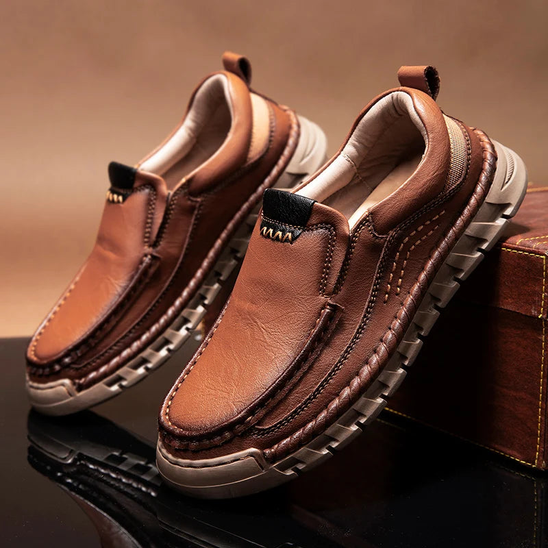 Larkenstone Leather Slip-Ons